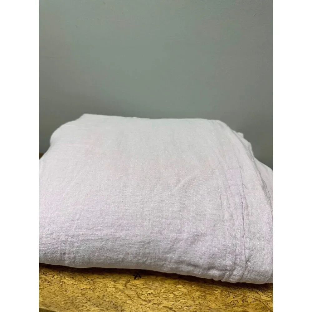 New Anthropologie Washed Linen Duvet Cover​ Size Queen Top Bed